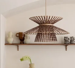 Suspension, Machu Picchu, naturel et marron, Ø57cm, H27cm - Good&Mojo