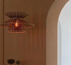 Suspension, Machu Picchu, naturel et marron, Ø57cm, H27cm - Good&Mojo