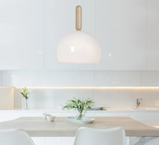 Suspension, Mad CL, chêne et blanc, Ø35cm, H45cm - Luxcambra