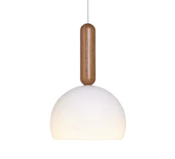 Suspension, Mad CL, chêne et blanc, Ø35cm, H45cm - Luxcambra