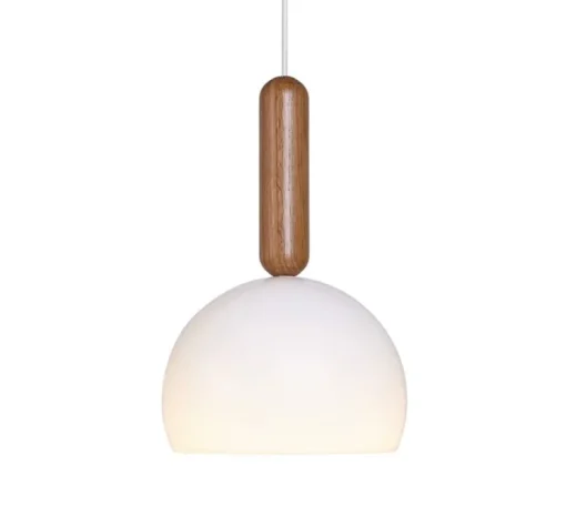 Suspension, Mad CL, chêne et blanc, Ø35cm, H45cm - Luxcambra