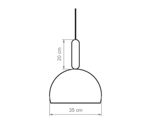 Suspension, Mad CL, chêne et blanc, Ø35cm, H45cm - Luxcambra