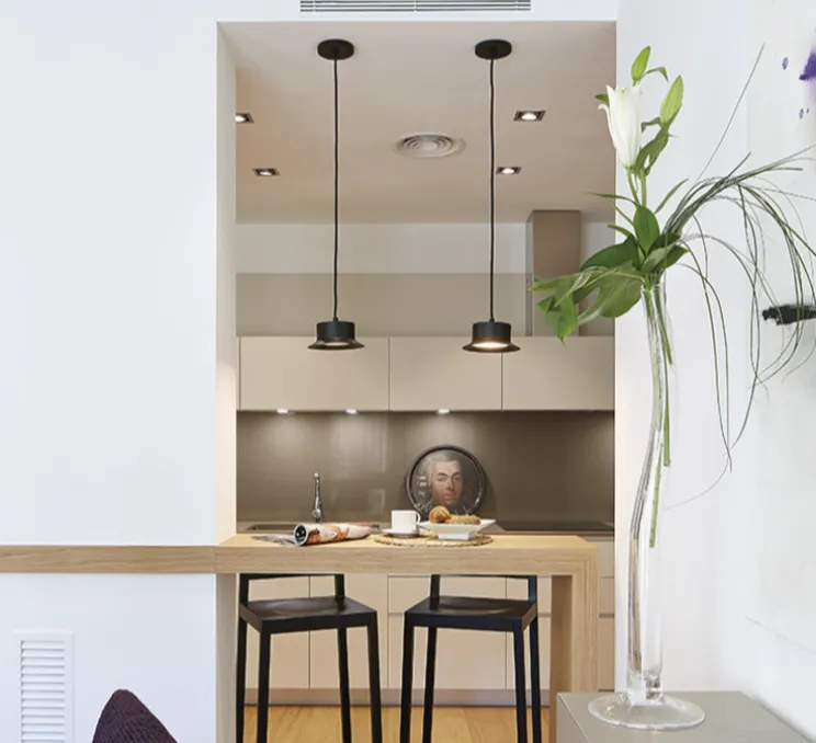 Suspension, Maine T-3415L, noir, LED, 2700K, Ø18,5cm, H7,4cm - Estiluz