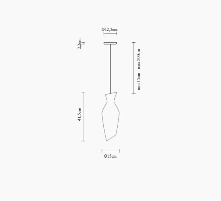 Suspension, Malvasia, blanc, LED, Ø15cm, H41,5cm - Fabbian