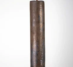 Suspension, Mamora, grès bronze, émaillé orange, Ø8cm, H38cm - Nexel