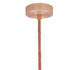 Suspension, Mamora, grès bronze, émaillé orange, Ø8cm, H38cm - Nexel
