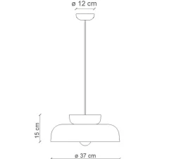 Suspension, Maracana C2745, bleu, orange, Ø37cm, H15cm - Ferroluce