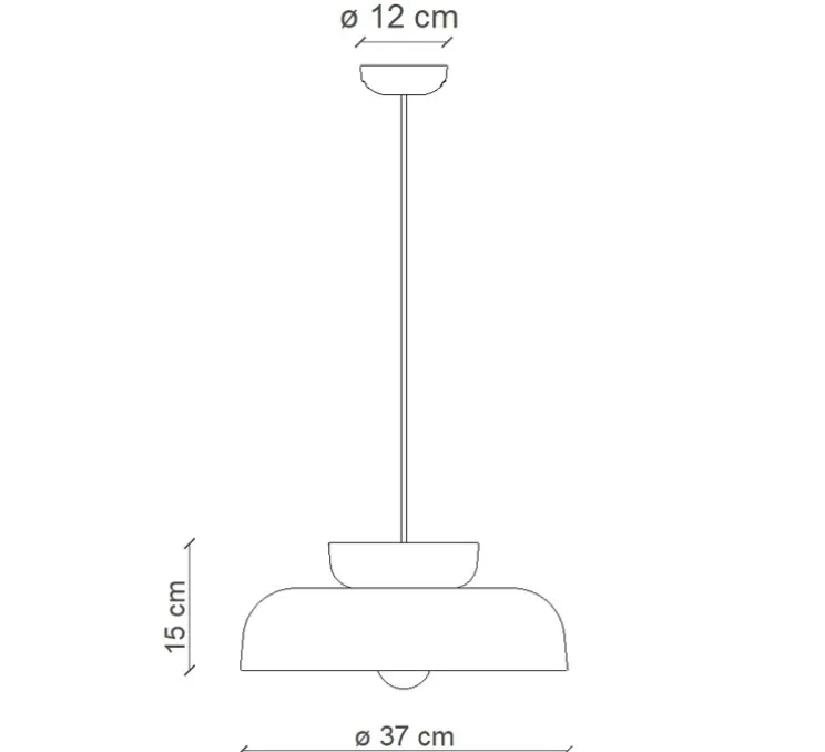 Suspension, Maracana C2745, bleu, orange, Ø37cm, H15cm - Ferroluce