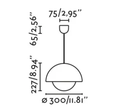Suspension, Marisol, blanc, LED, 2700K, 887 lm, Ø30cm, H22,7cm - Faro