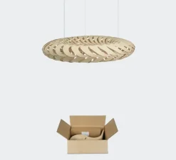 Suspension, Maru, large, version en kit, bambou naturel, Ø140cm, H25cm - David Trubridge