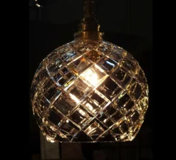 Suspension, Medium check, Crystal rowan, or , Ø15,5cm, H15cm - Ebb and Flow