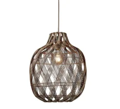 Suspension, Mendoza L, naturel et burgundy, Ø40cm, H53cm - Good&Mojo