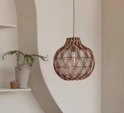 Suspension, Mendoza S, naturel et burgundy, Ø35cm, H33cm - Good&Mojo