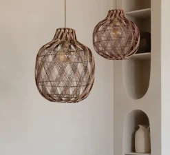 Suspension, Mendoza S, naturel et burgundy, Ø35cm, H33cm - Good&Mojo