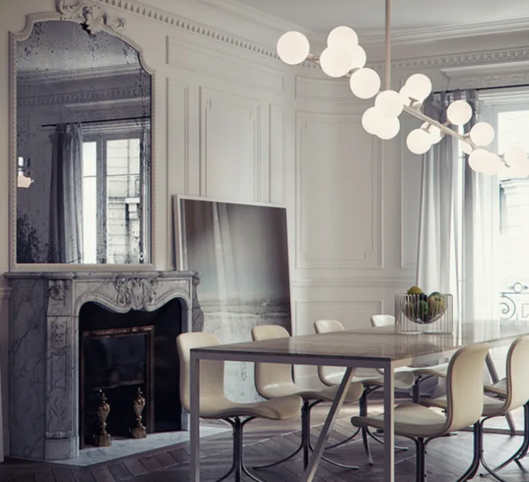 Suspension, Mimosa, blanc, L126cm, H50cm - Atelier Areti