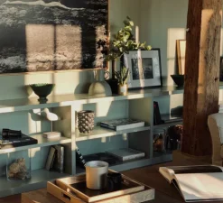 Suspension, MIMOSA, noir et blanc opalin, L126cm, H60cm - ATELIER ARETI