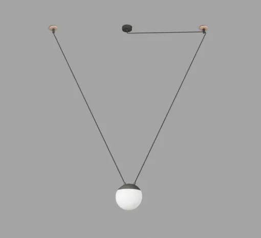 Suspension, Mine Space 1L, gris, LED, Ø18,5cm, H18,5cm - Faro