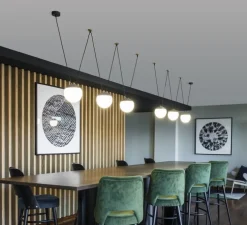 Suspension, Mine Space 4L, gris foncé, LED, Ø18,5cm, H18,5cm - Faro