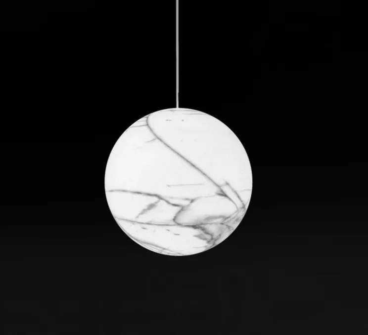 Suspension, Mineral, blanc, gris, Ø30cm - Slide