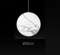 Suspension, Mineral, blanc, gris, Ø30cm - Slide
