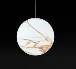 Suspension, Mineral, blanc, rouge, Ø30cm - Slide