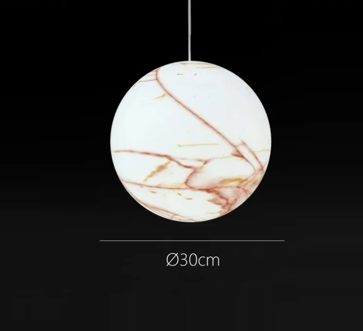 Suspension, Mineral, blanc, rouge, Ø30cm - Slide
