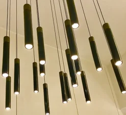 Suspension, MINIMAL, noir, LED, 410lm, 2700k, Ø3,5cm, H25,5cm - KDLN