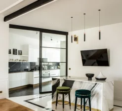 Suspension, MINIMAL, noir, LED, 410lm, 2700k, Ø3,5cm, H25,5cm - KDLN