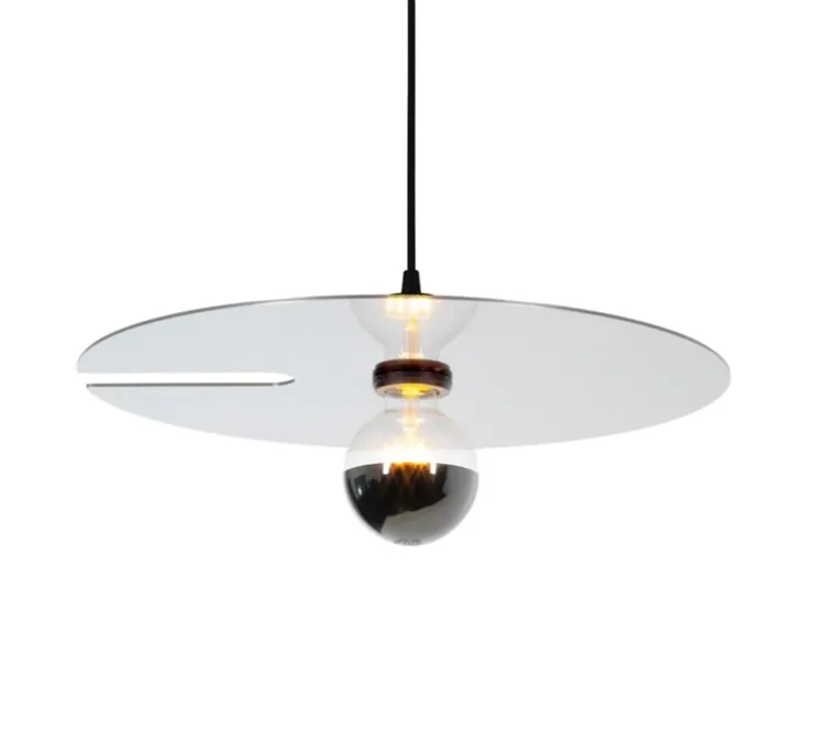 Suspension, Mirro suspended 2.0, noir mat et aluminium, Ø45cm, H8.8cm - Wever&Ducré