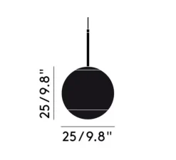 Suspension, Mirror Ball 25, argent, LED, dim, 3000K, 800 lm, Ø25cm, H25cm - Tom Dixon