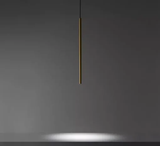 Suspension, Miss 1, endless, laiton brossé, 2700K, 290lm, H75cm, L2,5cm - Davide Groppi