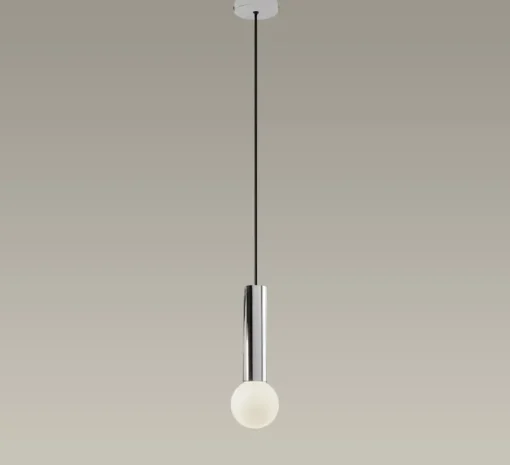Suspension, Mist, chrome, IP44, Ø10cm, H30cm - LEDs C4