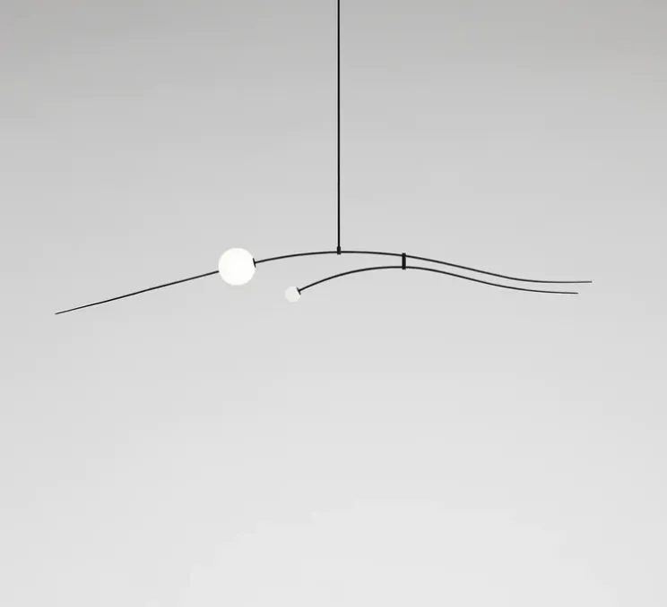 Suspension, Mobile Chandelier 16, noir, LED, dim, 2700K, 800-350 lm, L242,3cm, H26,5cm - Anastassiades Studio