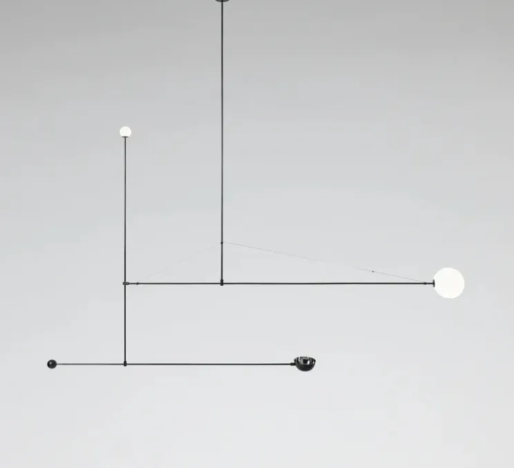 Suspension, Mobile Chandelier 1, noir, LED, dim, 2700K, 800-350 lm, L258,9cm, H113cm - Anastassiades Studio