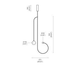 Suspension, Mobile Chandelier 11, noir, LED, dim, 2700K, 800-350 lm, L67,4cm, H151,5cm - Anastassiades Studio