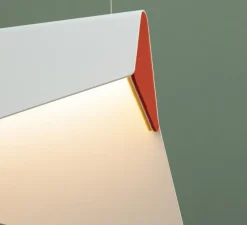Suspension, Mobula Petite, blanc, feutrine jaune/orange, LED, 3000K, lm, L17cm, H22cm - DesignHeure