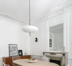 Suspension, Model 2065, blanc et câble noir, Ø53,8cm, H54,6cm - Astep