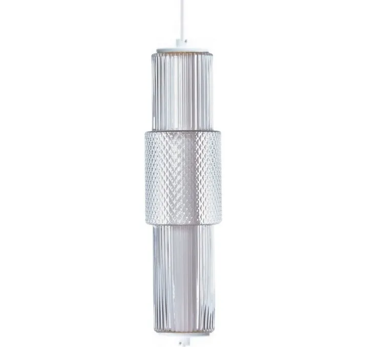 Suspension, Mojo P12 verticale, transparent, blanc, LED, 3000K, 1096 lm, Ø10cm, H39cm - Nexel