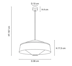 Suspension, Mokuzaï D38, noir, Ø38cm, H17cm - Market Set