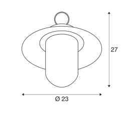 Suspension, Molat, anthracite, IP44, Ø23cm, H27cm - SLV