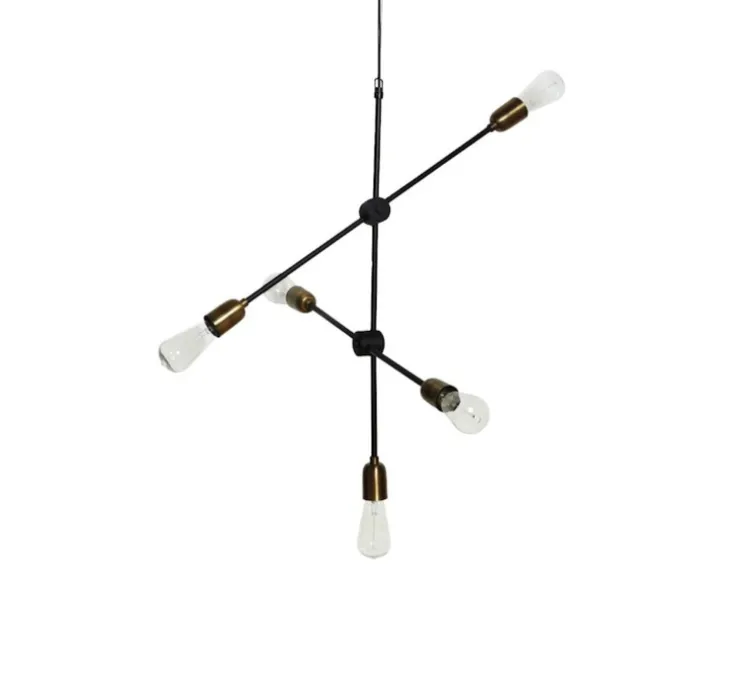 Suspension, Molecular, noir, laiton, H78cm, Ø68cm - House Doctor