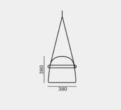 Suspension, Mona Large, opale, chêne, LED, Ø38cm, H38cm - BROKIS