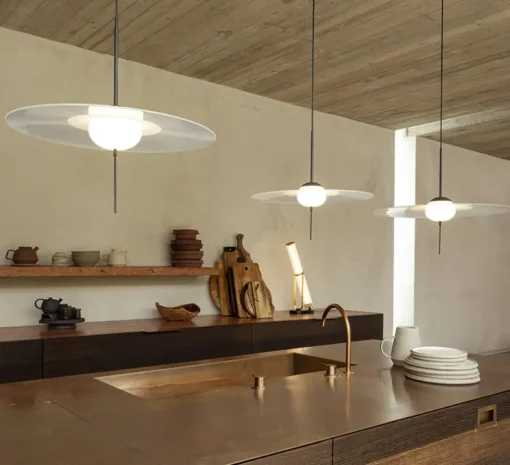 Suspension, Mono L500, blanc, LED, dim, 2700K, 1300 lm, Ø50cm, H48,4cm - DCW éditions Paris