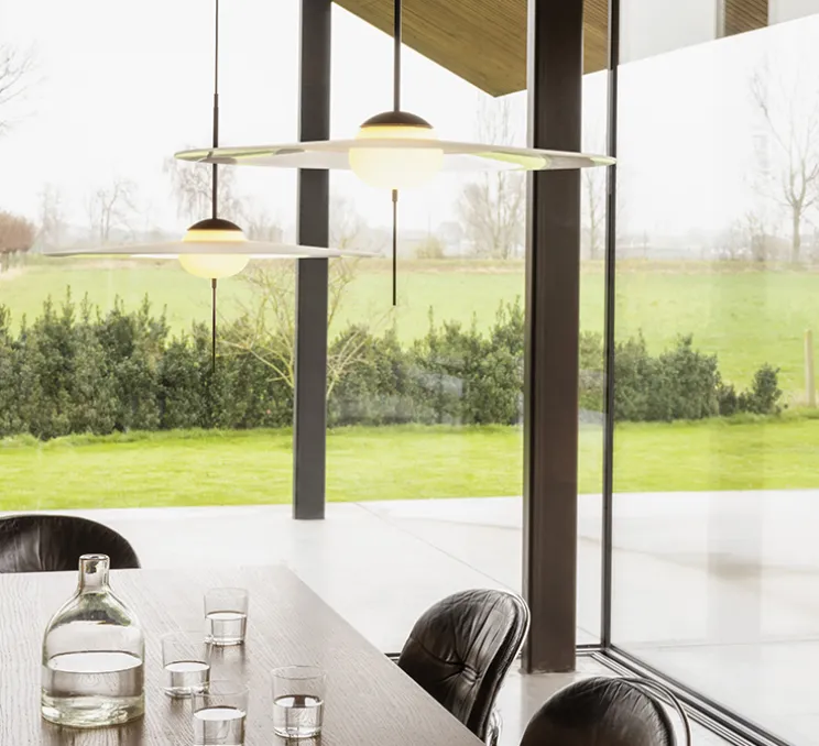 Suspension, Mono L600, blanc, LED, dim, 2700K, 1300 lm, Ø60cm, H48,4cm - DCW éditions Paris