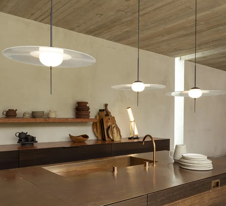 Suspension, Mono L600, blanc, LED, dim, 2700K, 1300 lm, Ø60cm, H48,4cm - DCW éditions Paris