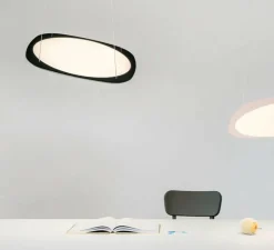 Suspension monte et baisse, Flying , noir, LED, dim, 3500K, 4800 lm, Ø58cm, H1,4cm - Grau