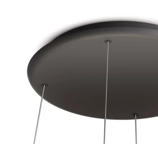 Suspension monte et baisse, Flying , noir, LED, dim, 3500K, 4800 lm, Ø58cm, H1,4cm - Grau
