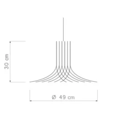 Suspension, Montedör, bois, bouleau, Ø49cm, H30cm - Piatoni
