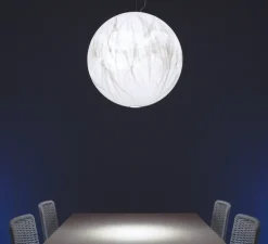 Suspension, Moon 60 DE, blanc, Ø60cm, H60cm - Davide Groppi