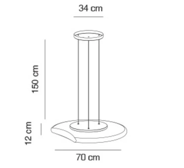 Suspension, Moon, blanc, IP23, LED, 3000K, 3250 lm, Ø70cm, H12cm - Alma light